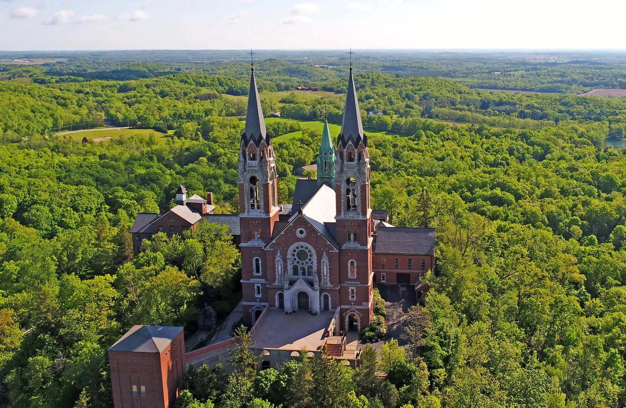 Holy Hill Basilica building restoration work in Hubertus, WI